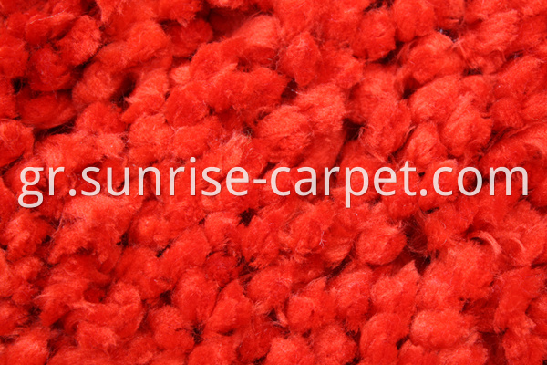 Polyester Flooring Rug Carpet in Red color